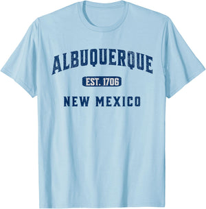 USA Vintage Merch Souvenir Visit Albuquerque New Mexico T-Shirt - T-Shirt | Light Blue