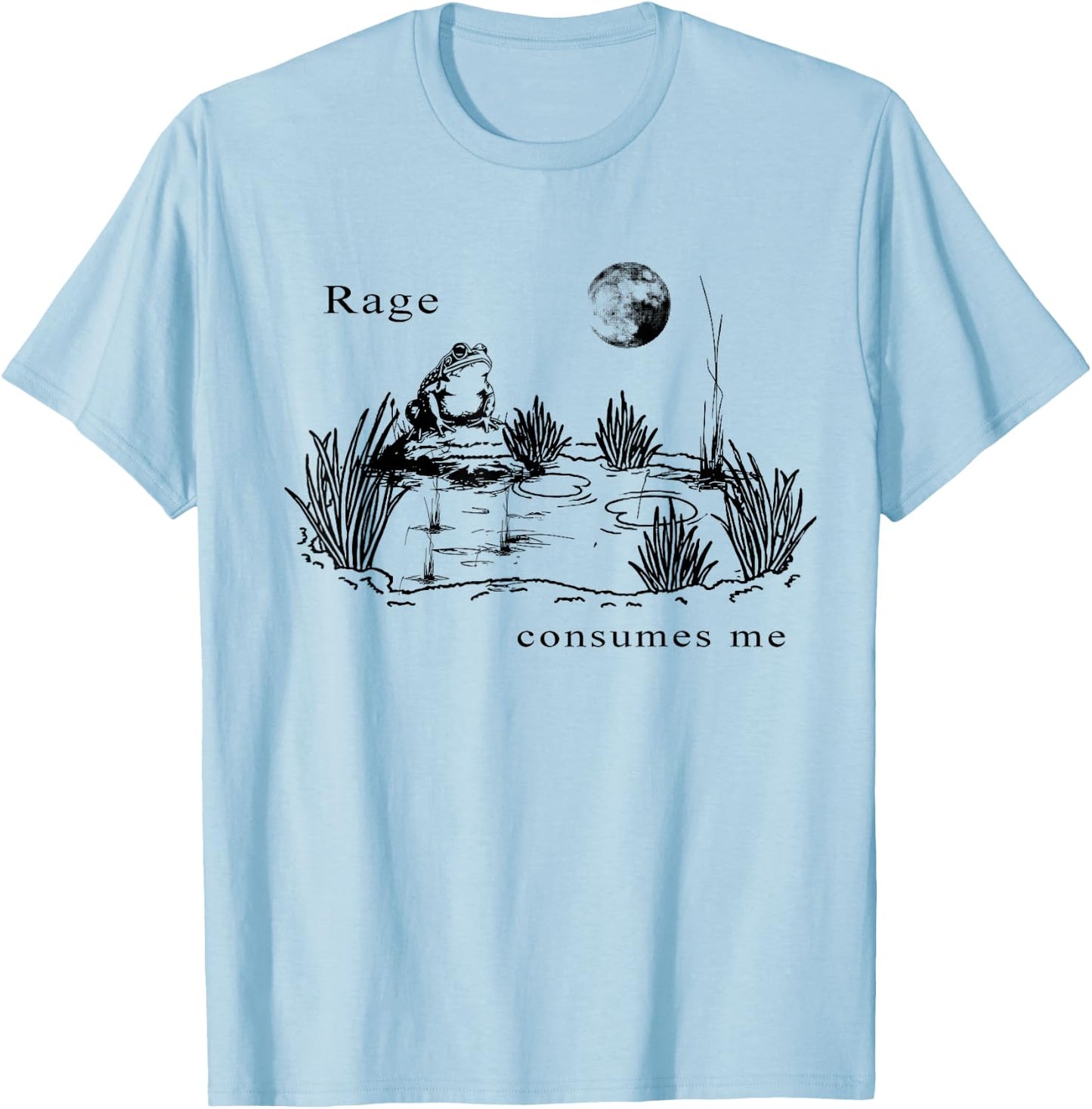 rage consumes me frog funny Vintage Frog nature T-Shirt - T-Shirt | Light Blue