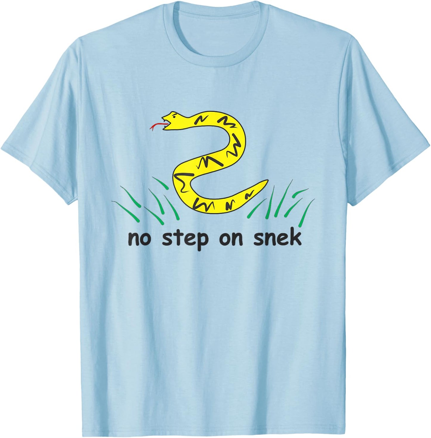 No Step on Snek | NickerStickers Don't Tread Snake T-Shirt - T-Shirt | Light Blue