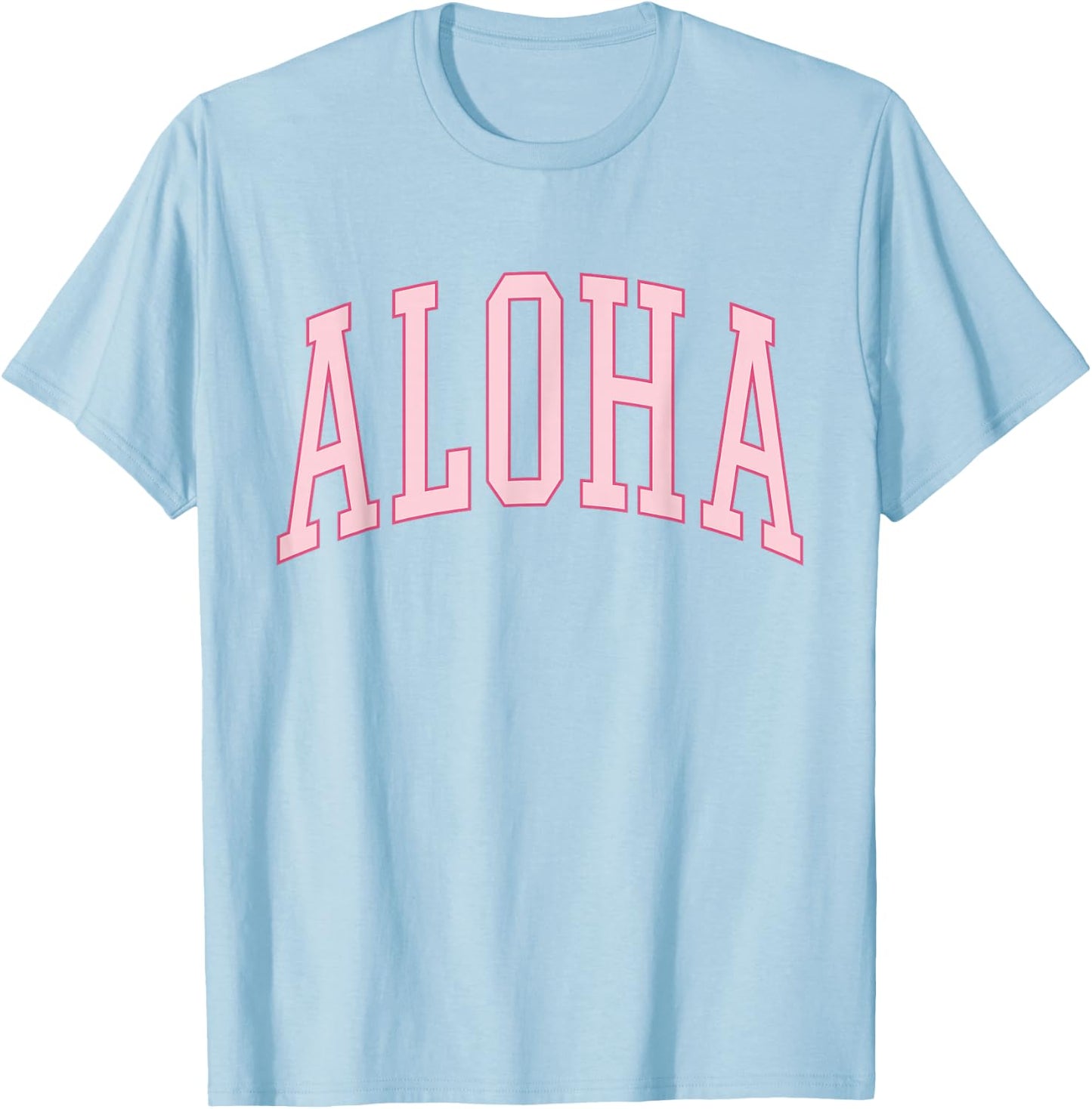 Aloha Hawaii Maui Cute Hawaiian Preppy T-Shirt - T-Shirt | Light Blue