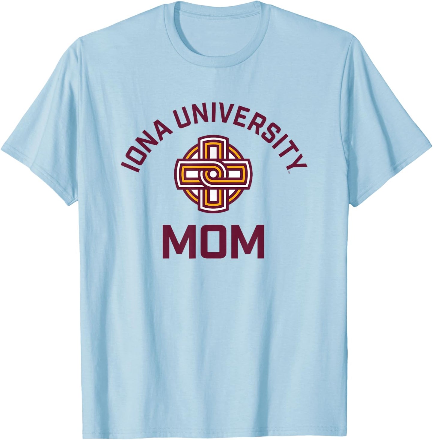 Iona University Gaels Arched Mom T-Shirt - T-Shirt | Light Blue