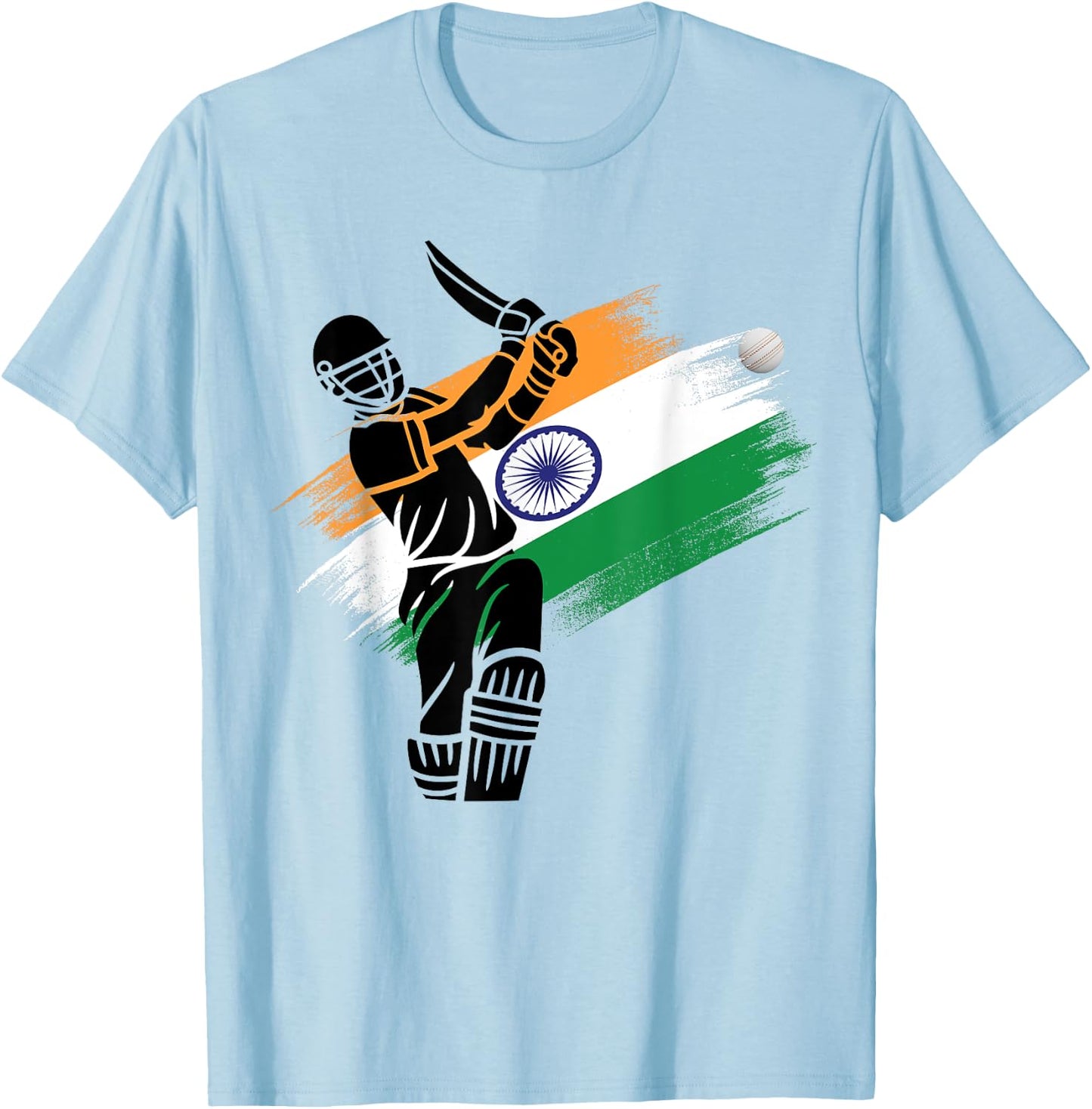 India Cricket 2024 Jersey Indian Cricket Squad Flag of India T-Shirt - T-Shirt | Light Blue