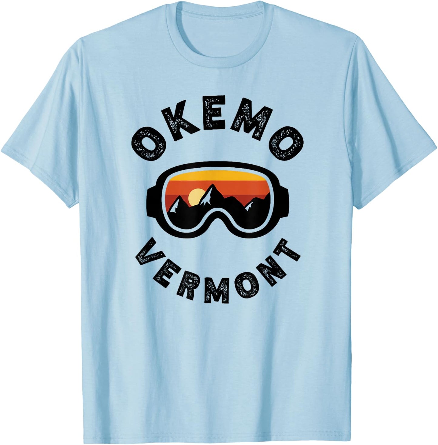Okemo Skiing Ski Snowboarding In Vermont, New England T-Shirt - T-Shirt | Light Blue