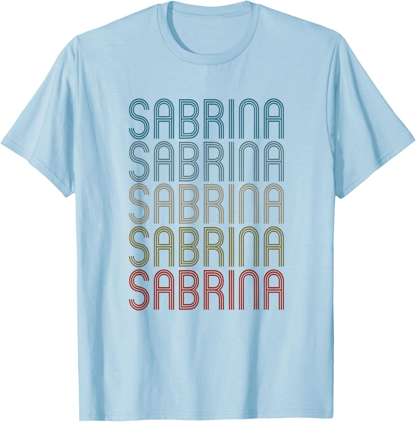 Sabrina First Name Vintage Retro T-Shirt - T-Shirt | Light Blue