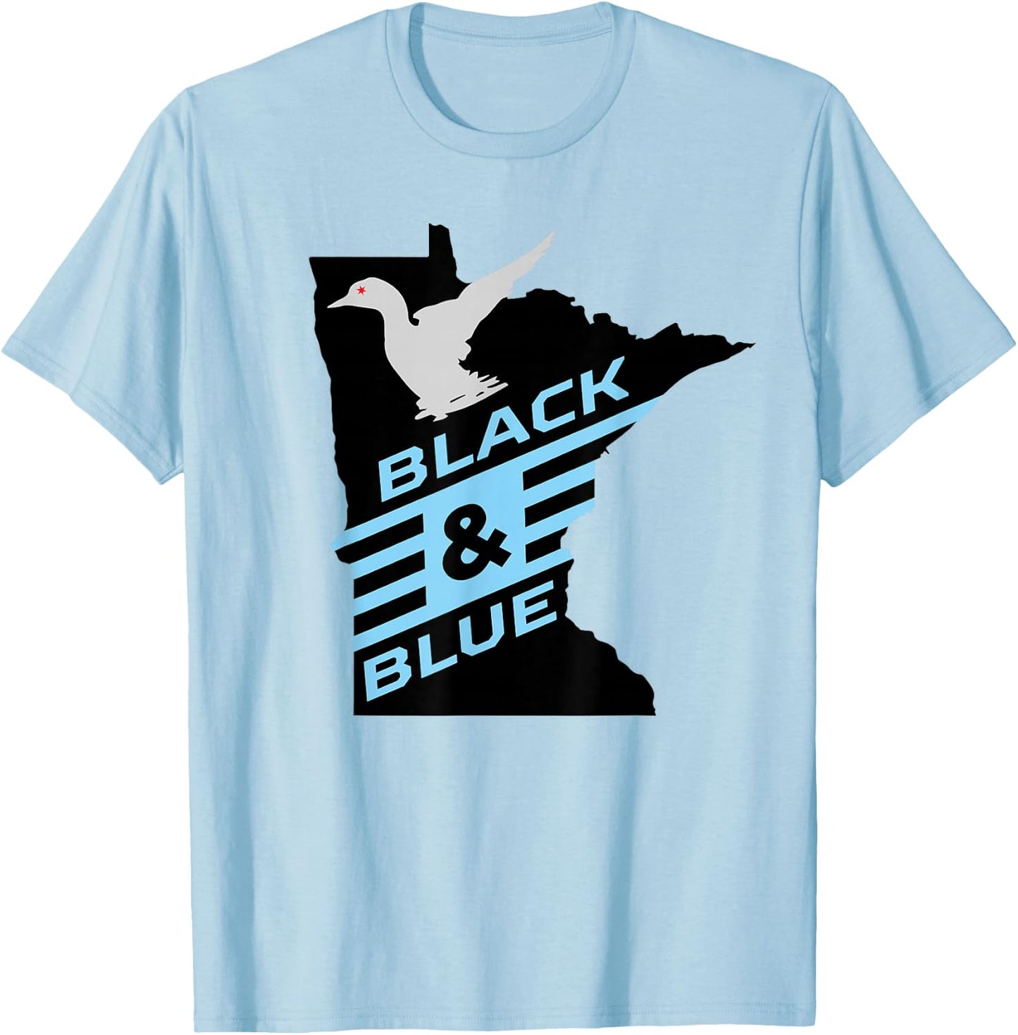 Minnesota Soccer Loon Black & Blue T-Shirt - T-Shirt | Light Blue