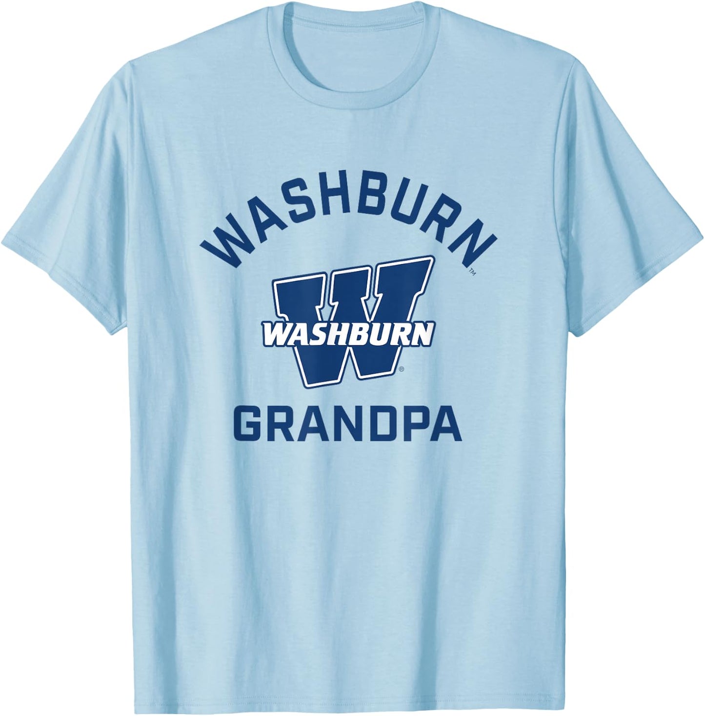 Washburn University Ichabods Arched Grandpa T-Shirt - T-Shirt | Light Blue