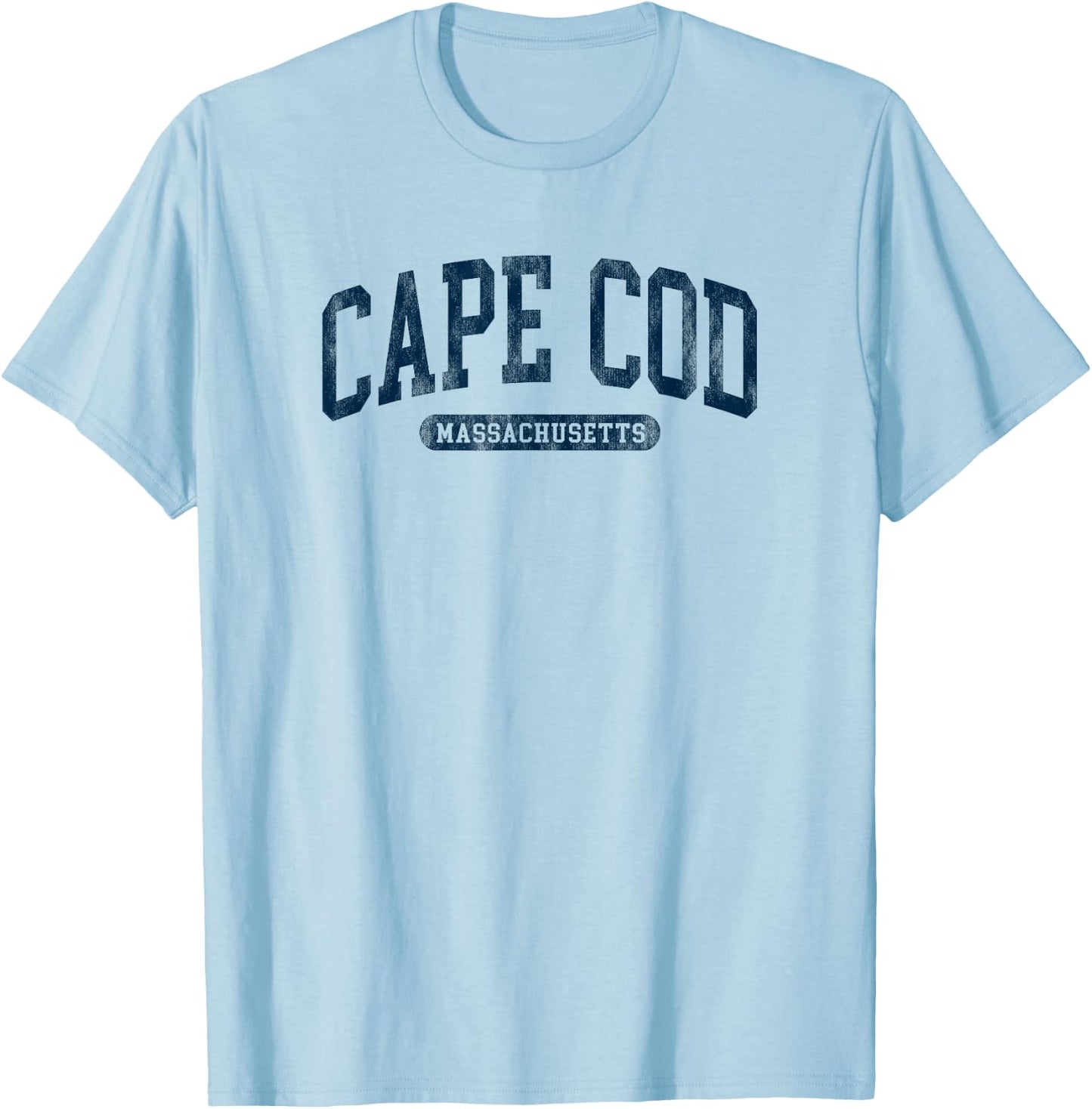 Cape Cod Massachusetts Retro Preppy Throwback T-Shirt - T-Shirt | Light Blue