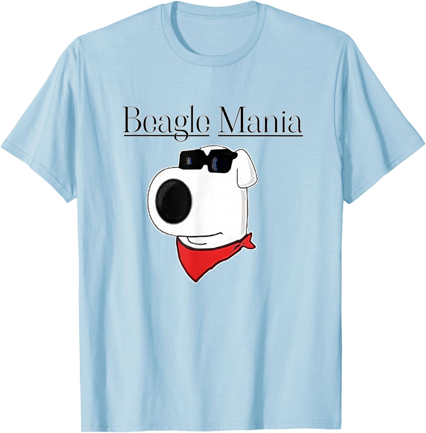Beagle Mania Brewery Mascot Brian The Dog T-Shirt - T-Shirt | Light Blue
