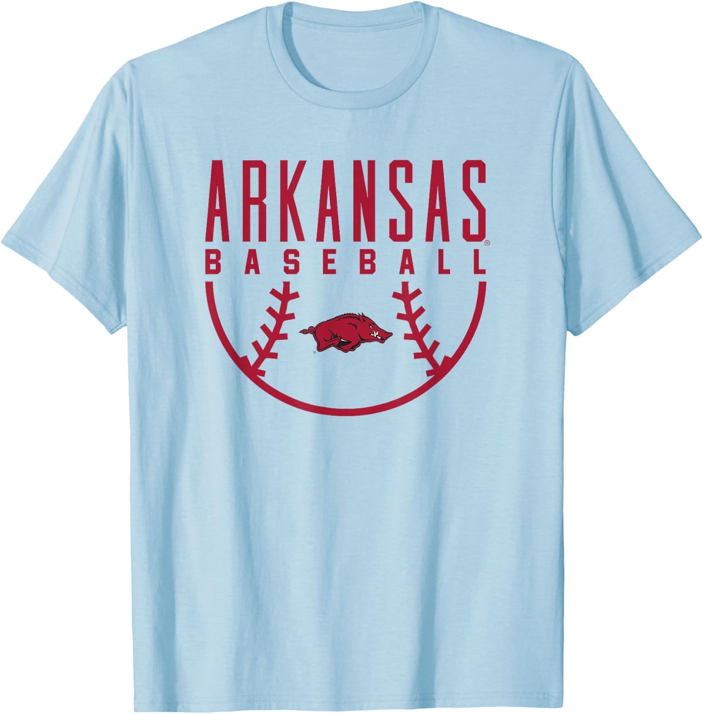 University of Arkansas Razorbacks Baseball T-Shirt - T-Shirt | Light Blue