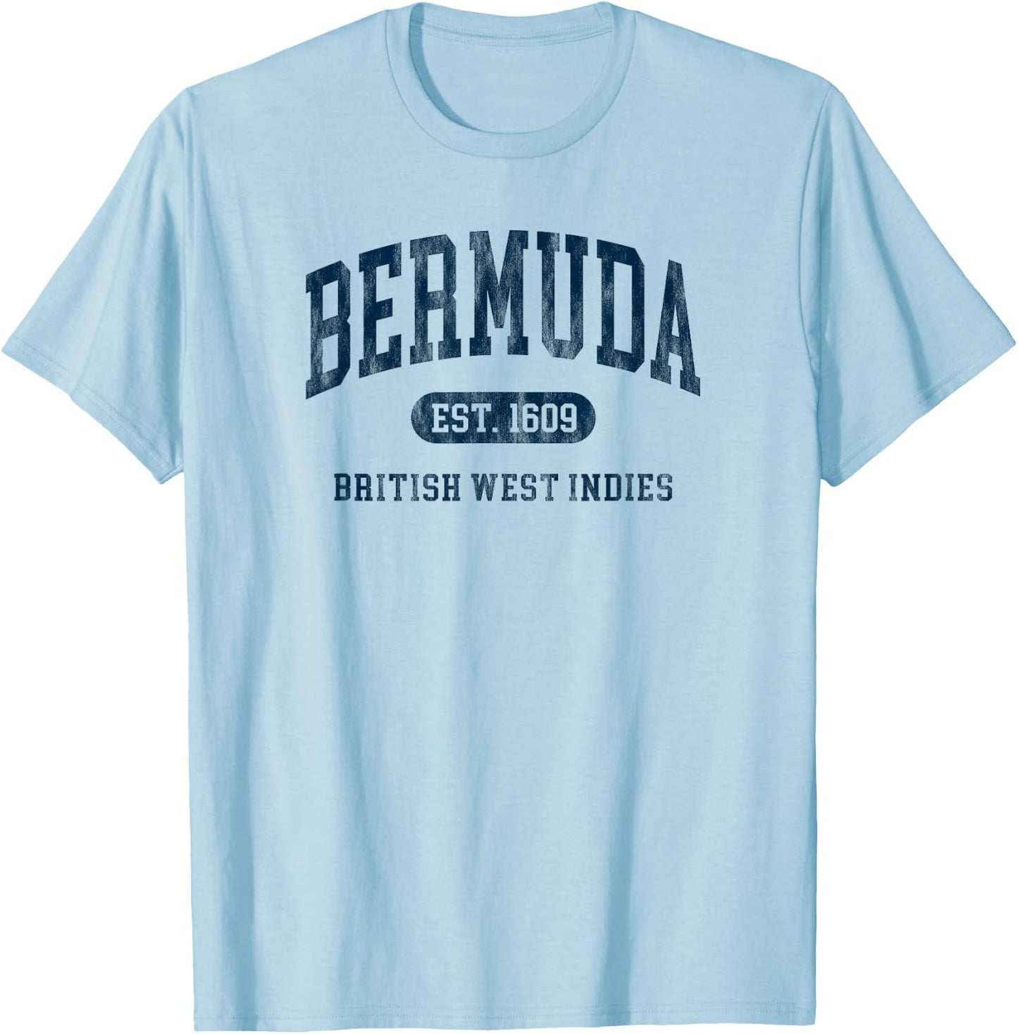 Vintage Bermuda Est 1609 Kids Retro Souvenir T-Shirt - T-Shirt | Light Blue