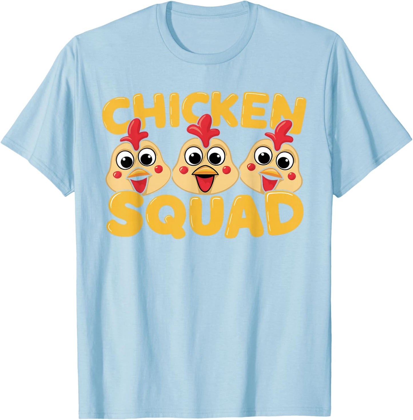 Kids Chicken Shirts for Chicken Lovers Chicken Squad | Kids Chicken T-Shirt - T-Shirt | Light Blue