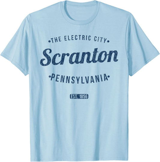 Scranton Pennsylvania Vintage Travel Souvenir Scranton T-Shirt - T-Shirt | Light Blue