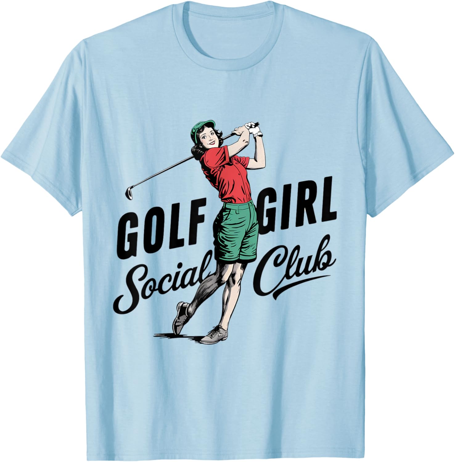 Golf Girl Social Club Golf T-Shirt - T-Shirt | Light Blue