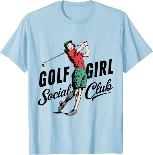 Golf Girl Social Club Golf T-Shirt - T-Shirt | Light Blue
