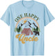 Cute One Happy Camper Birthday Decorations One Happy Uncle T-Shirt - T-Shirt | Light Blue