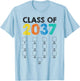 Class of 2037 Grow With Me First Day School Back to School T-Shirt - T-Shirt | Light Blue