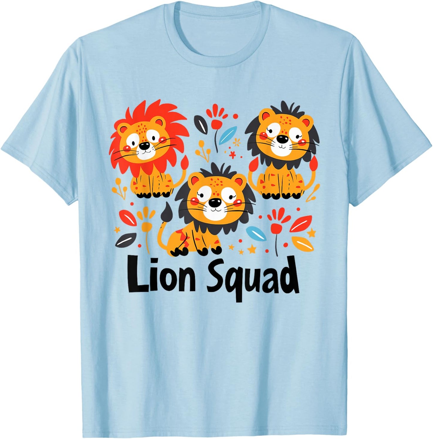 Lion Squad for Lion Lover Shirt | Cool Lion T-Shirt - T-Shirt | Light Blue