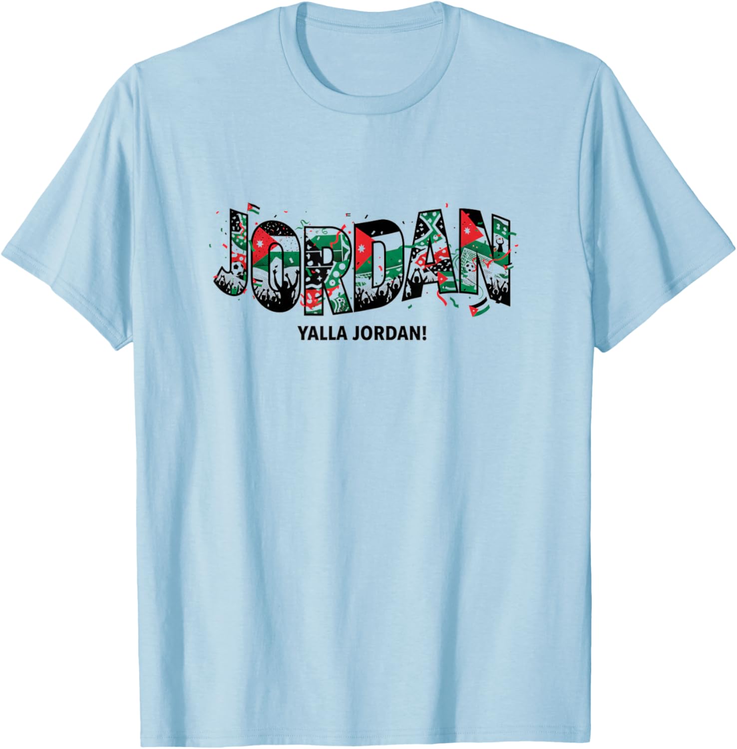 Jordan Yalla Jordan Football Fan Shirt 2026 Pride T-Shirt - T-Shirt | Light Blue