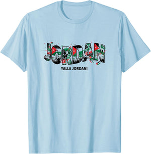 Jordan Yalla Jordan Football Fan Shirt 2026 Pride T-Shirt - T-Shirt | Light Blue