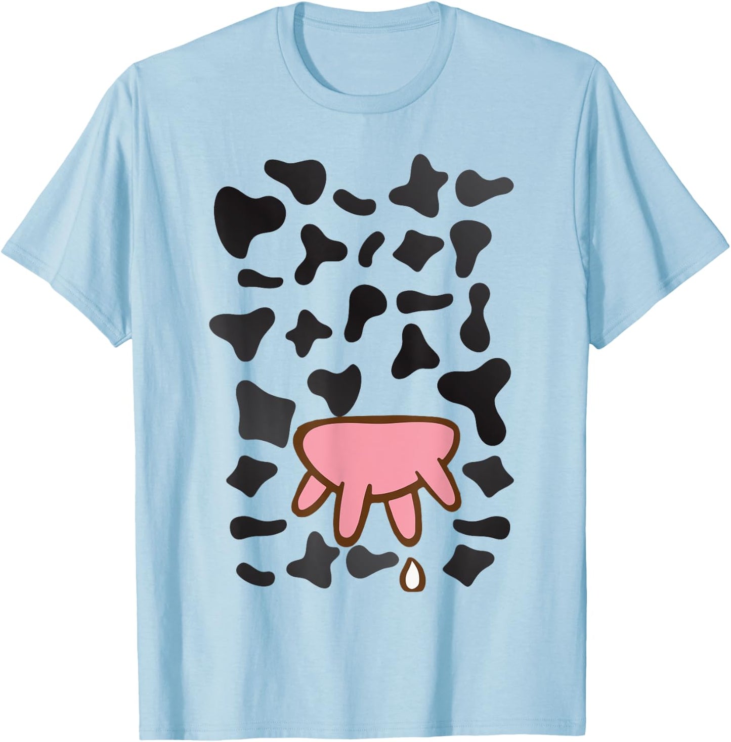 Funny Cow Utters Costume Animal Halloween Farming T-Shirt - T-Shirt | Light Blue