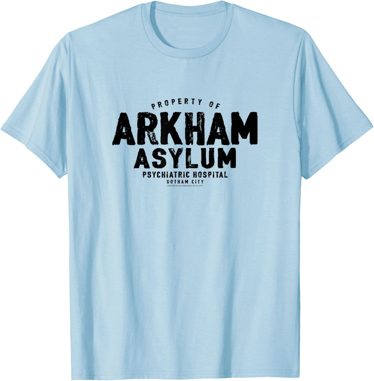 Batman Property of Arkham Asylum T-Shirt - T-Shirt | Light Blue