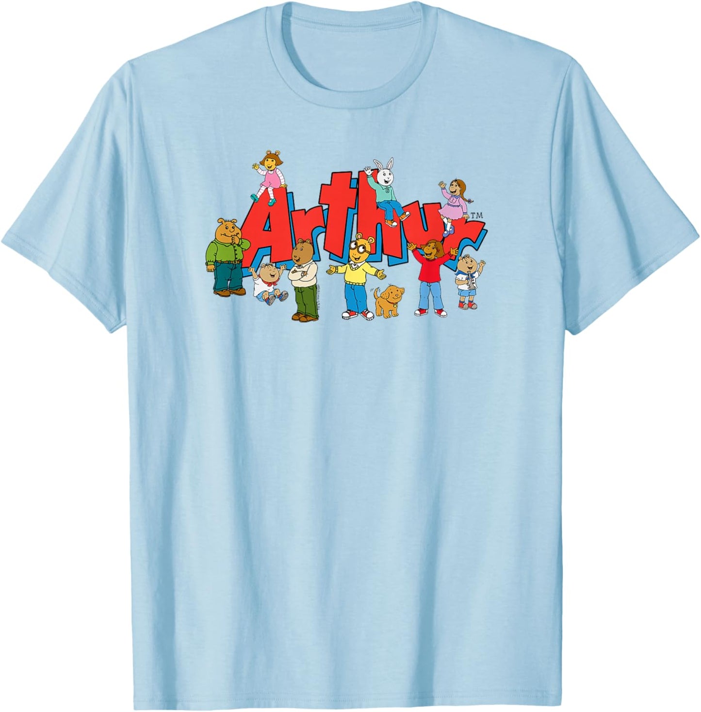 Arthur Arthur Kids Group with Logo T-Shirt - T-Shirt | Light Blue