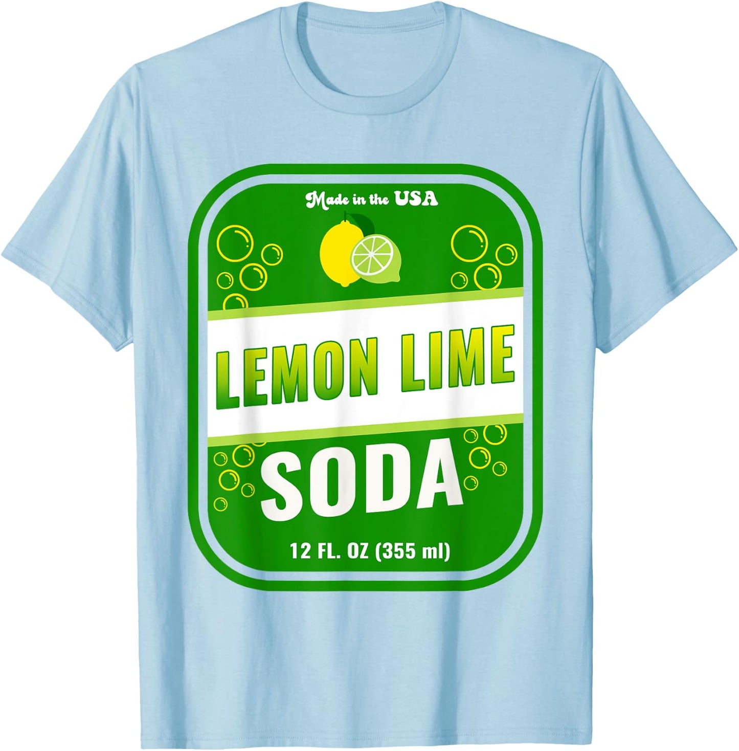 Halloween Costume Lemon Lime Soda Unique Costume Idea T-Shirt - T-Shirt | Light Blue