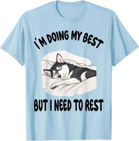 Husky Official Sleepshirt Pajamas Nightgown T-Shirt - T-Shirt | Light Blue
