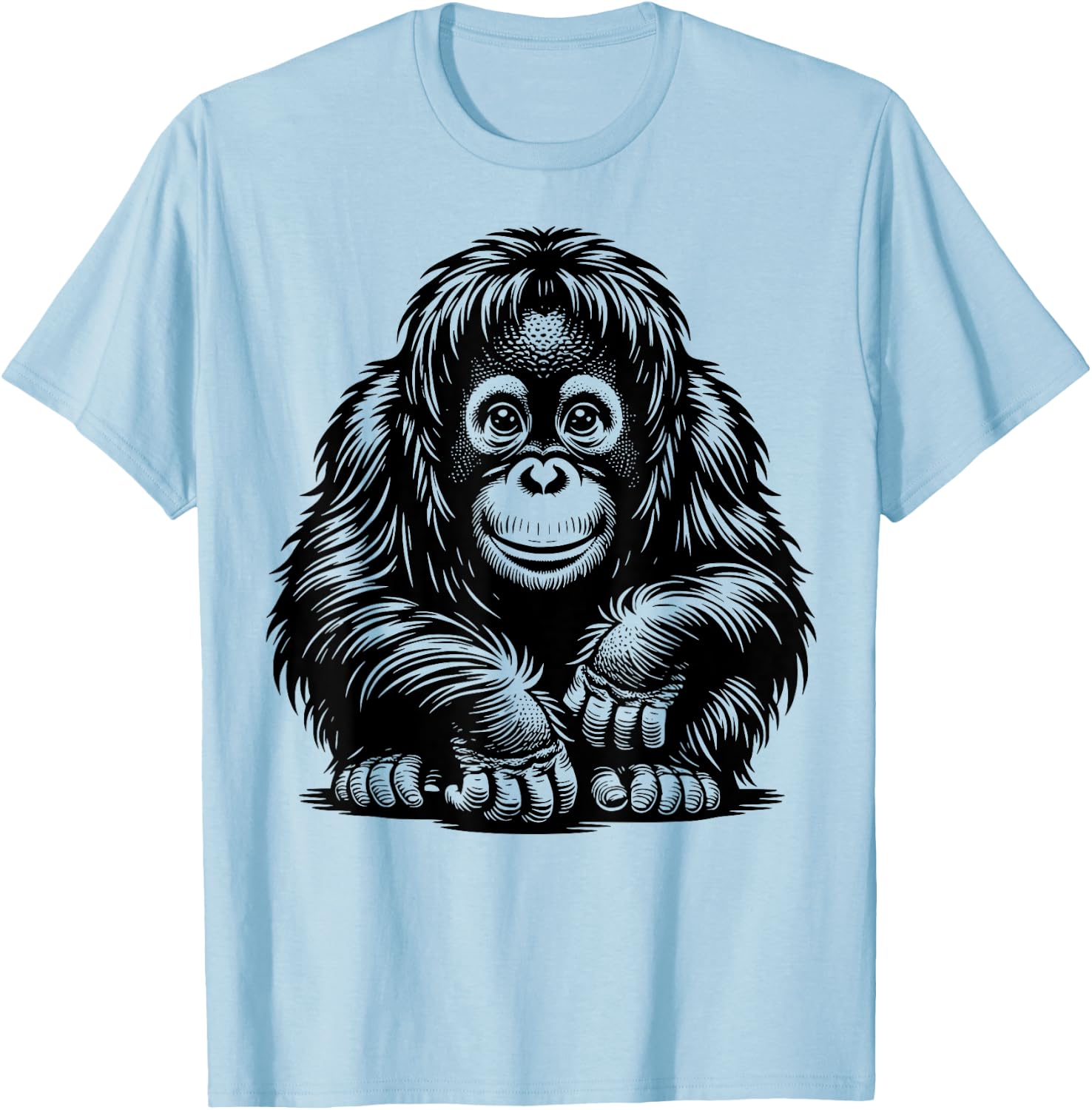 Vintage baby Orangutan Primate monkey adorable funny T-Shirt - T-Shirt | Light Blue