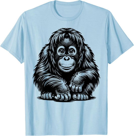 Vintage baby Orangutan Primate monkey adorable funny T-Shirt - T-Shirt | Light Blue