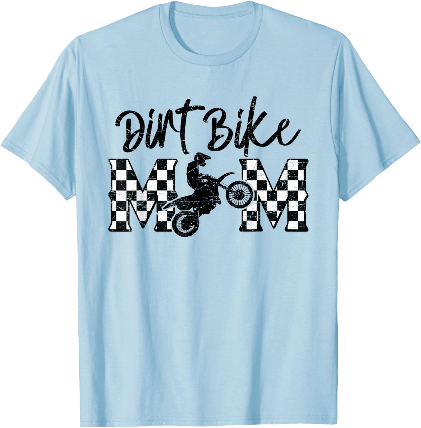 Dirt Bike Mom Motocross Proud Moto Dirt Bike Mama Rider T-Shirt - T-Shirt | Light Blue