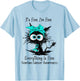 Funny Black Cat Its Fine I'm Fine Ovarian Cancer Awareness Women T-Shirt - T-Shirt | Light Blue