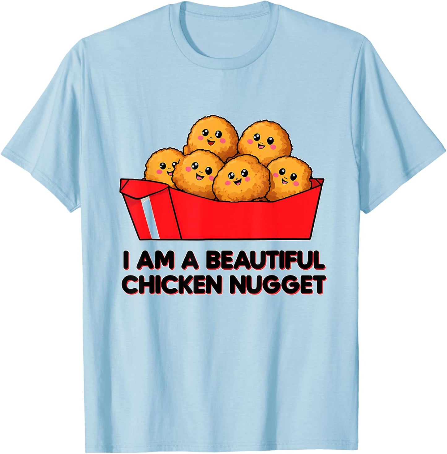I'm A Beautiful Chicken Nugget Halloween Costume T-Shirt - T-Shirt | Light Blue