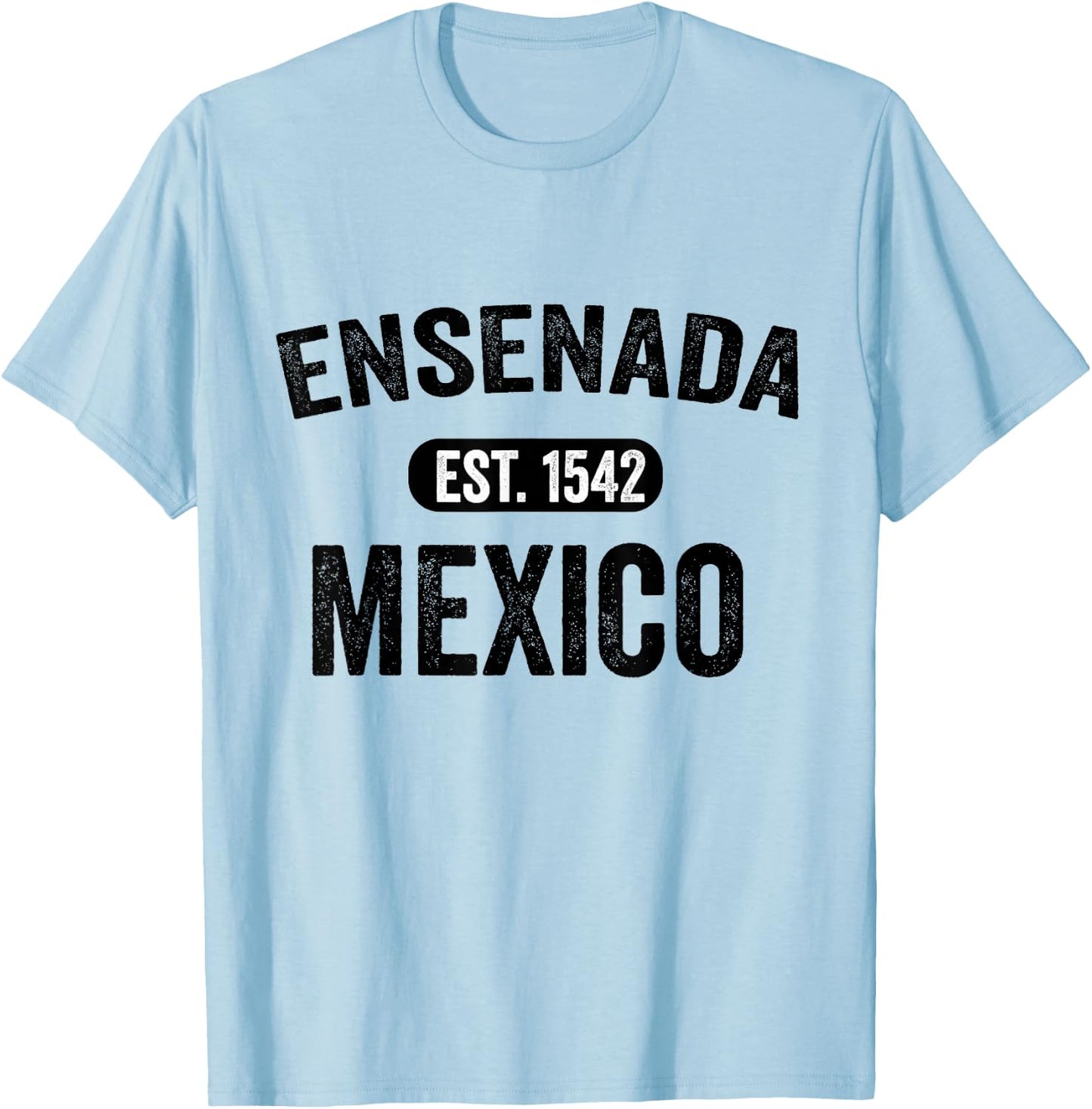 Ensenada Souvenir Mexico Retro Vintage Travel Men Women T-Shirt - T-Shirt | Light Blue