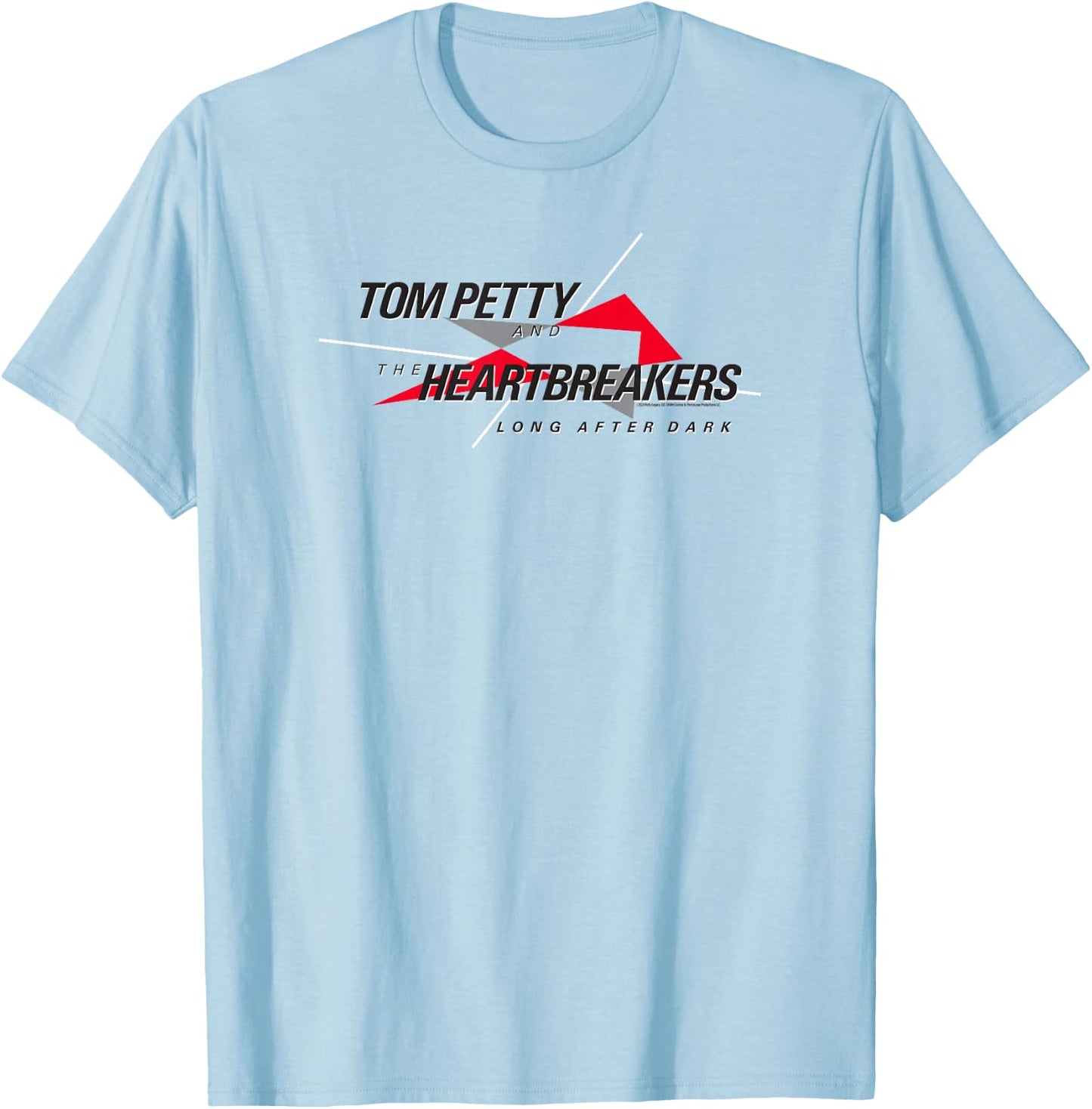 Tom Petty Long After Dark Logo Black Letters T-Shirt - T-Shirt | Light Blue