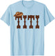 Titi Aunt Western Family Matching Birthday Cowboy Cowgirl T-Shirt - T-Shirt | Light Blue