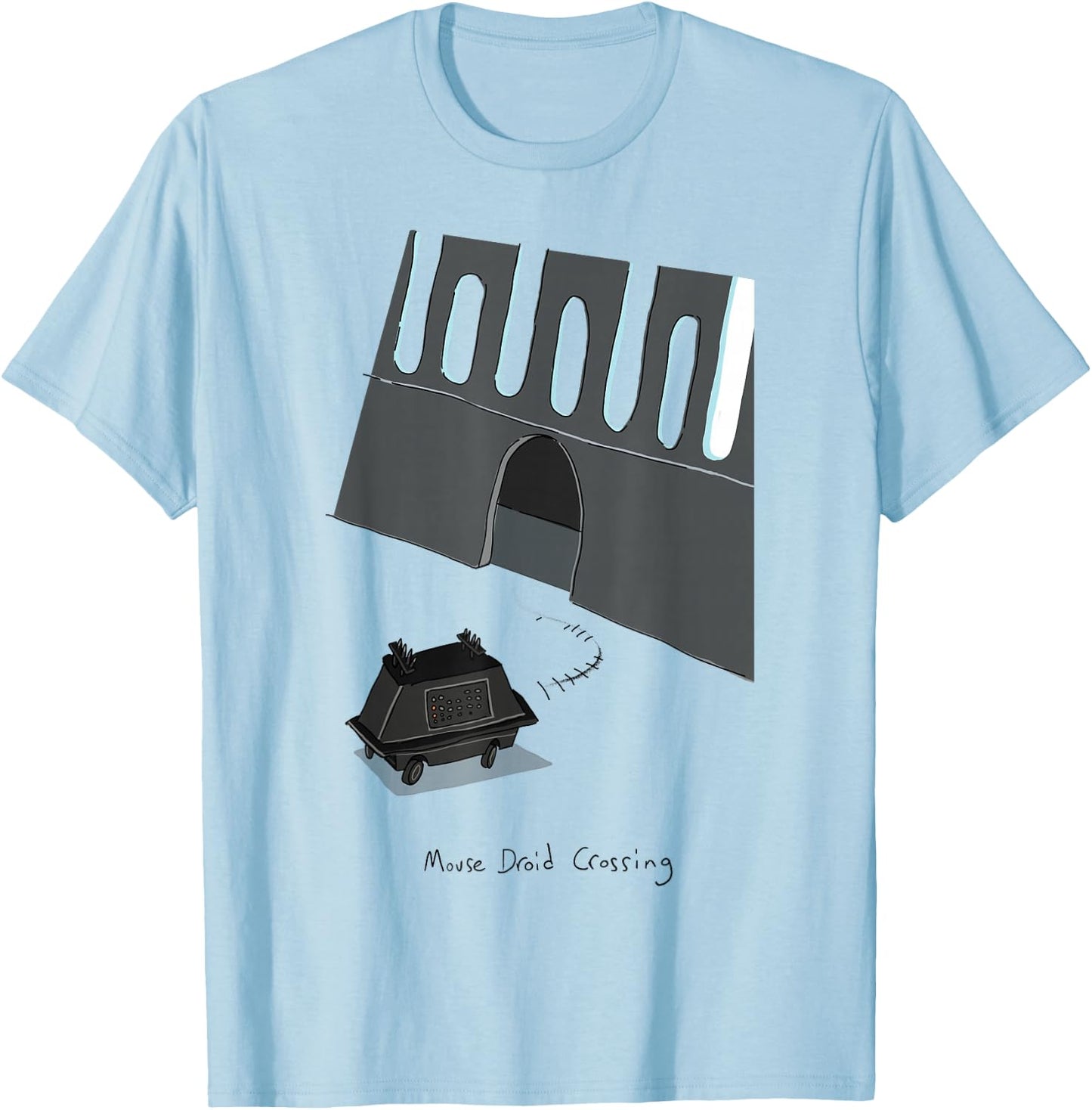 Star Wars Mouse Droid Crossing T-Shirt - T-Shirt | Light Blue