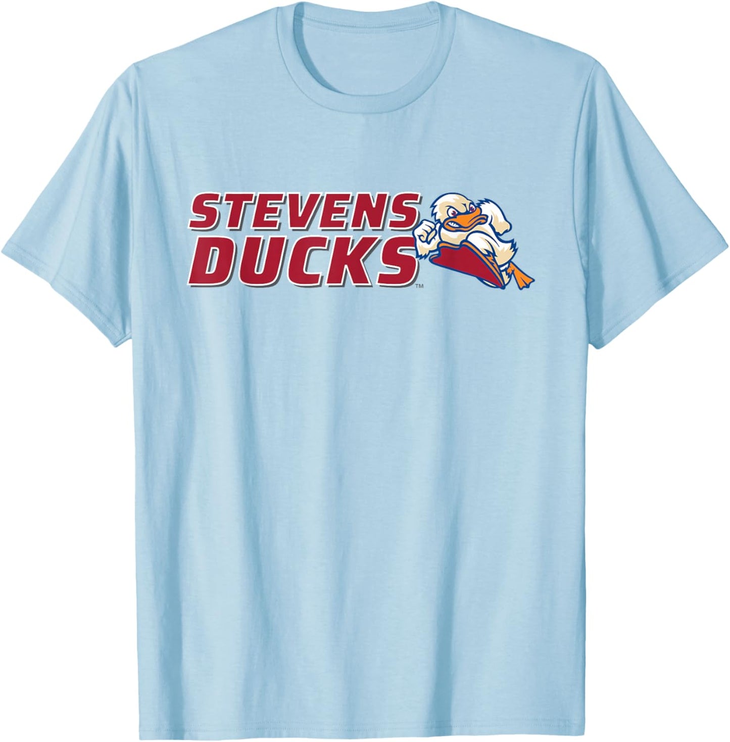 Stevens Institute of Technology Stevens Ducks Logo T-Shirt - T-Shirt | Light Blue