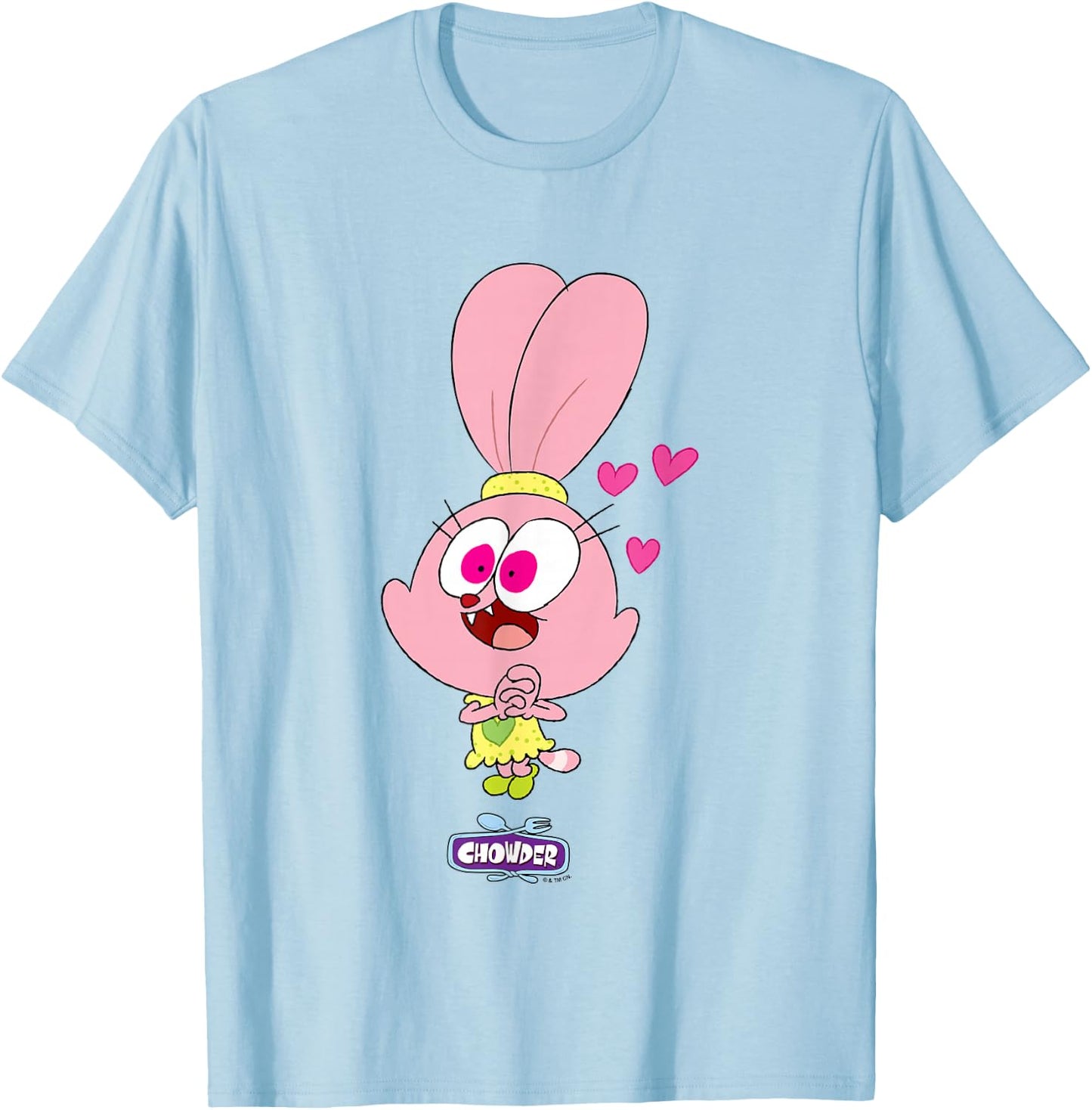 Chowder Valentine's Day Panini Watching Chowder Run Away T-Shirt - T-Shirt | Light Blue