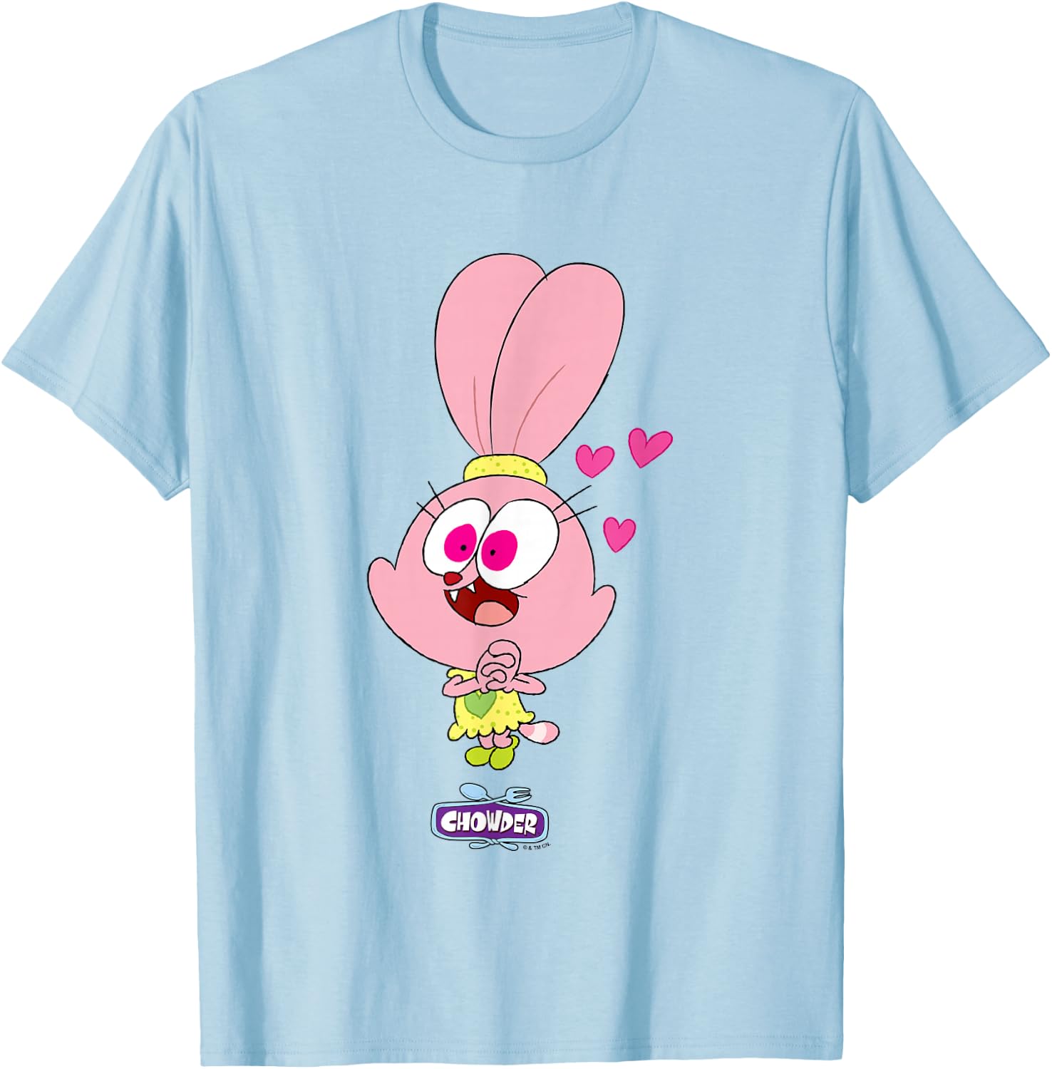 Chowder Valentine's Day Panini Watching Chowder Run Away T-Shirt - T-Shirt | Light Blue