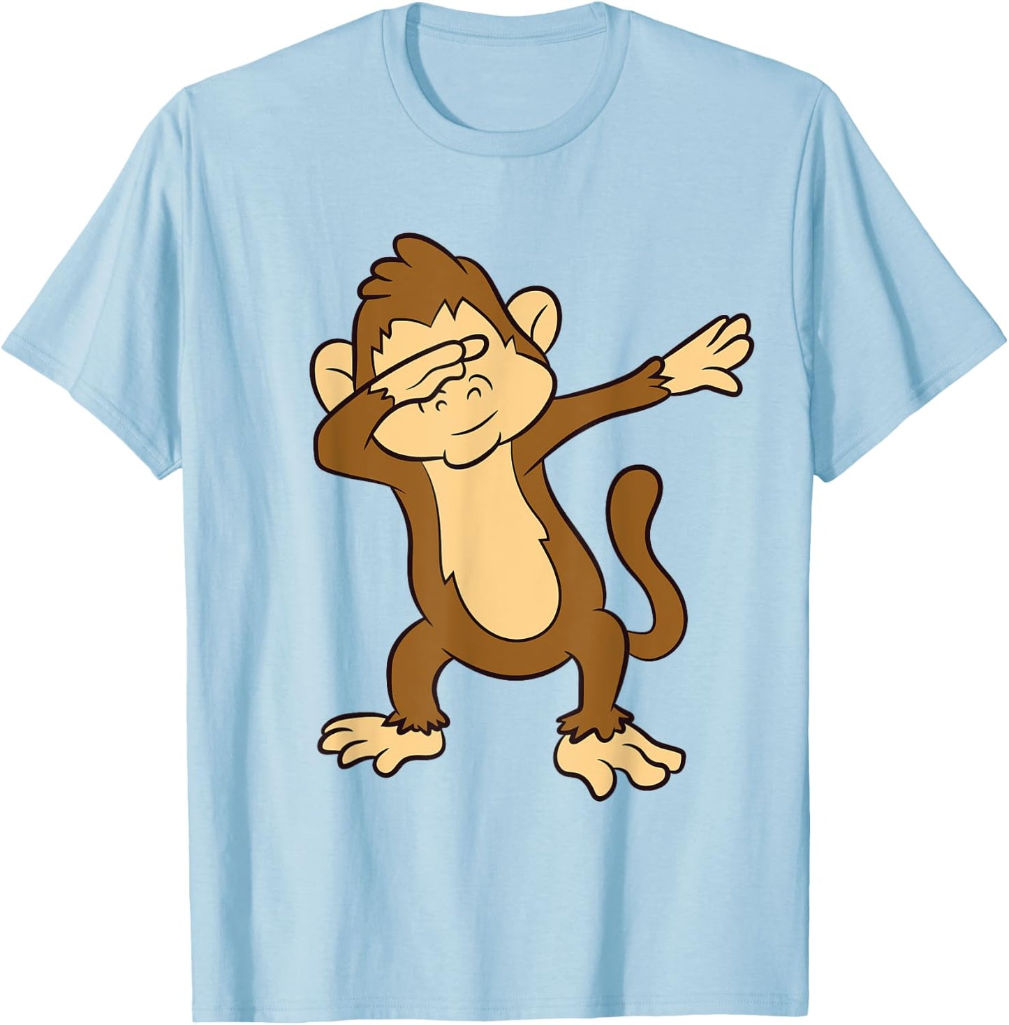 Dabbing Monkey Cute Monkey Dab Love Monkeys T-Shirt - T-Shirt | Light Blue