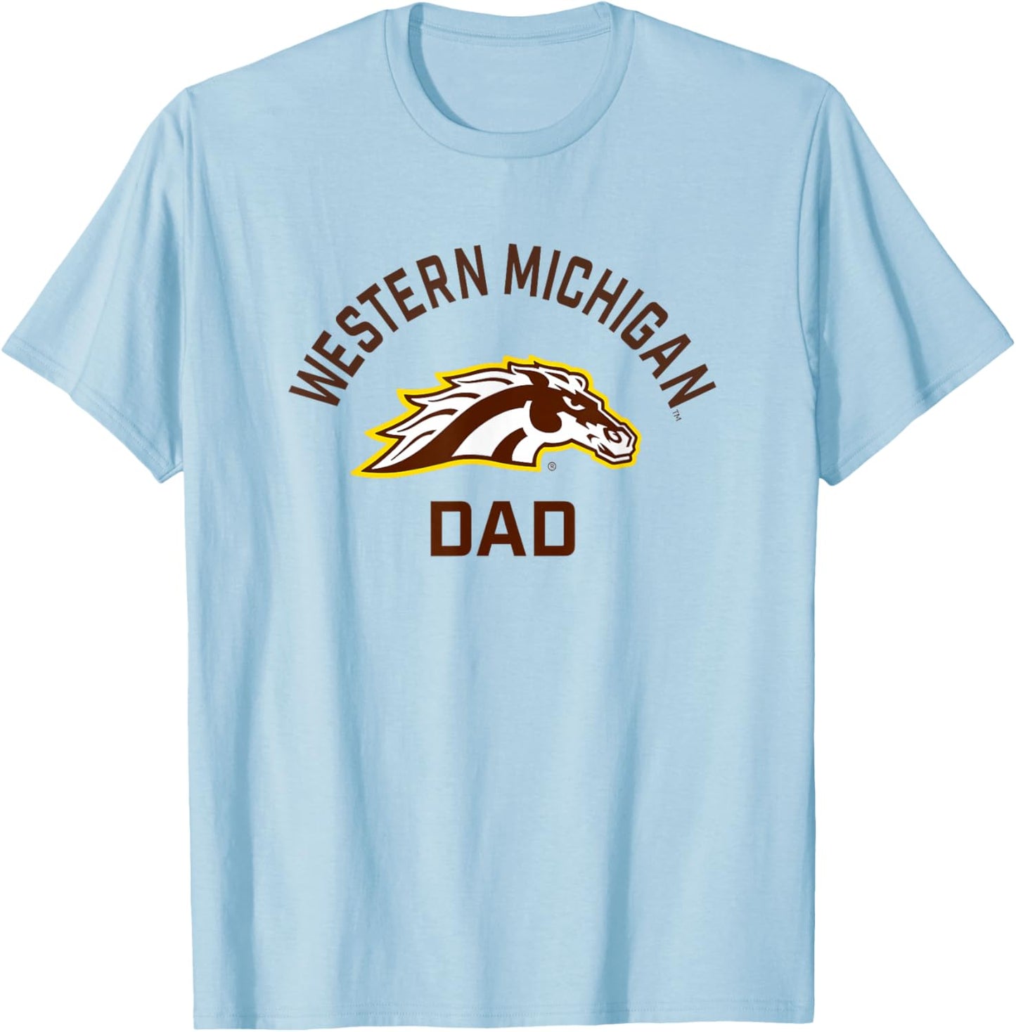 Western Michigan University Broncos Arched Dad T-Shirt - T-Shirt | Light Blue
