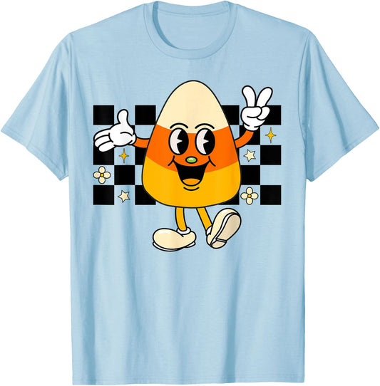 Cute Retro Halloween Candy Corn Pumpkin Costume Kids Toddler T-Shirt - T-Shirt | Light Blue