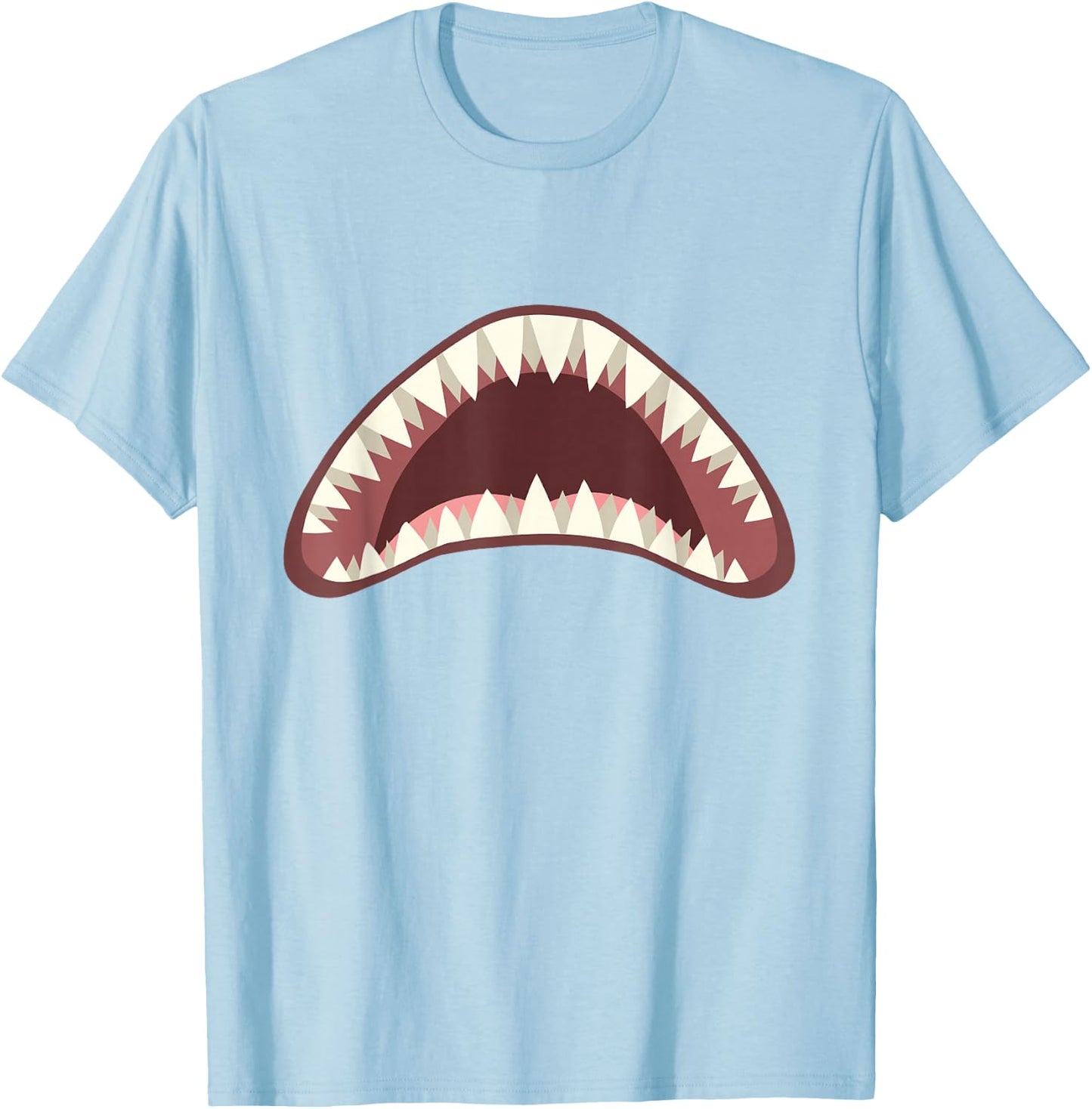 Halloween Shark Jaw Easy Last Minute Costume Kids Boys Men T-Shirt - T-Shirt | Light Blue