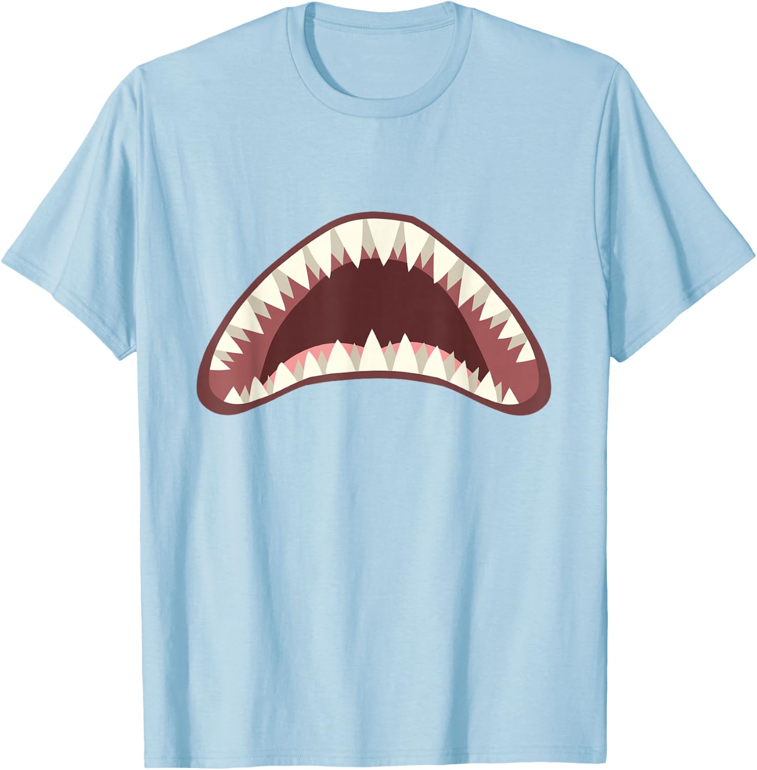 Halloween Shark Jaw Easy Last Minute Costume Kids Boys Men T-Shirt - T-Shirt | Light Blue