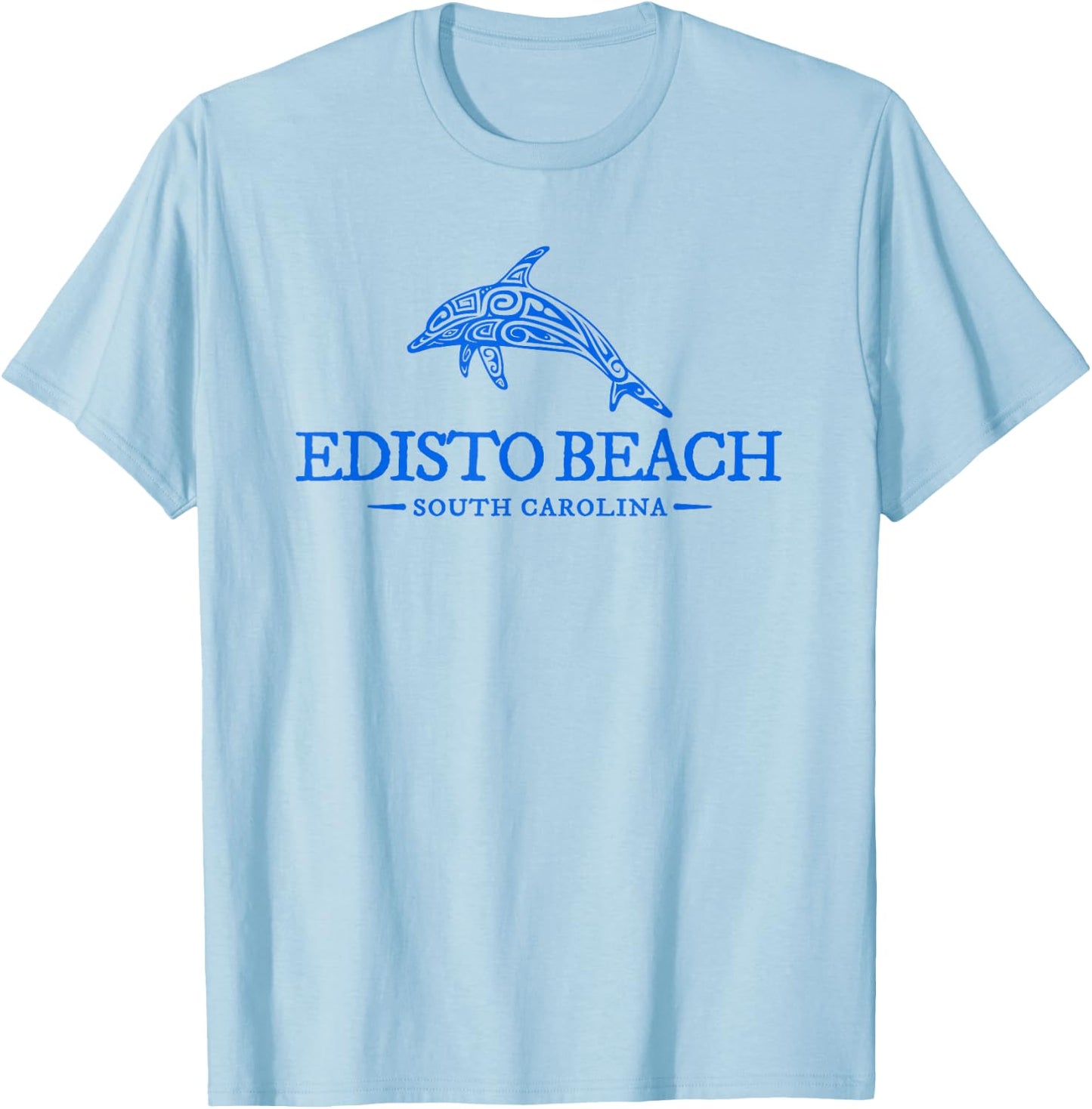 Edisto Beach South Carolina Dolphin Women Beach T-Shirt - T-Shirt | Light Blue