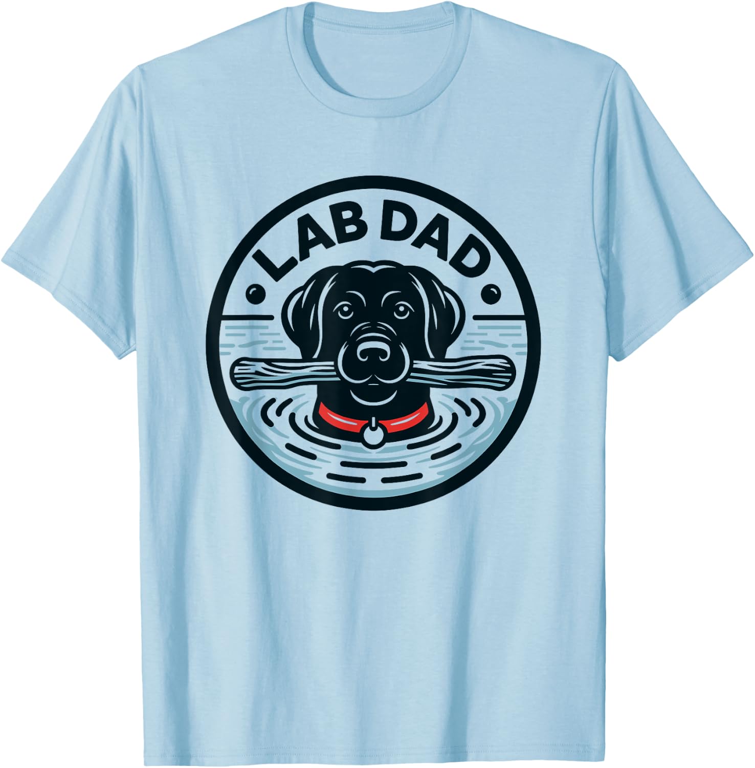 Lab Dad | Labrador Retriever Dad T-Shirt - T-Shirt | Light Blue