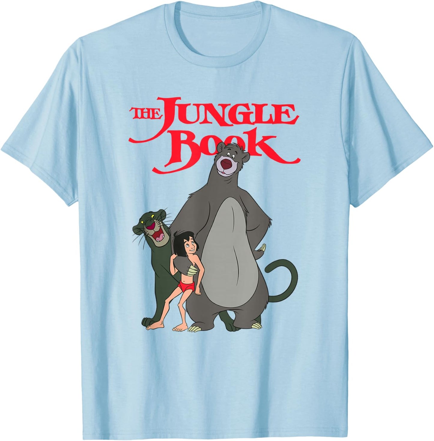 Disney The Jungle Book Group Poster T-Shirt - T-Shirt | Light Blue