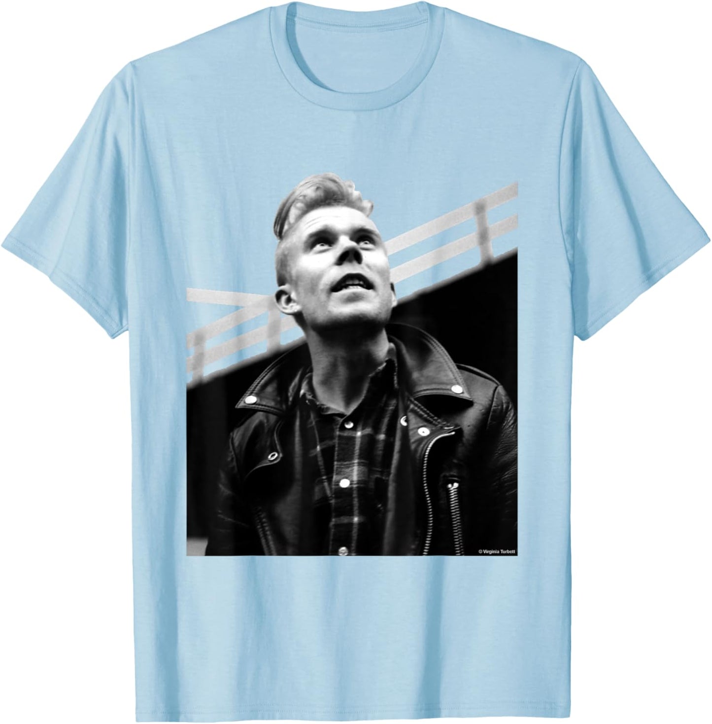 Yazoo Vince Clarke By Virginia Turbett T-Shirt - T-Shirt | Light Blue