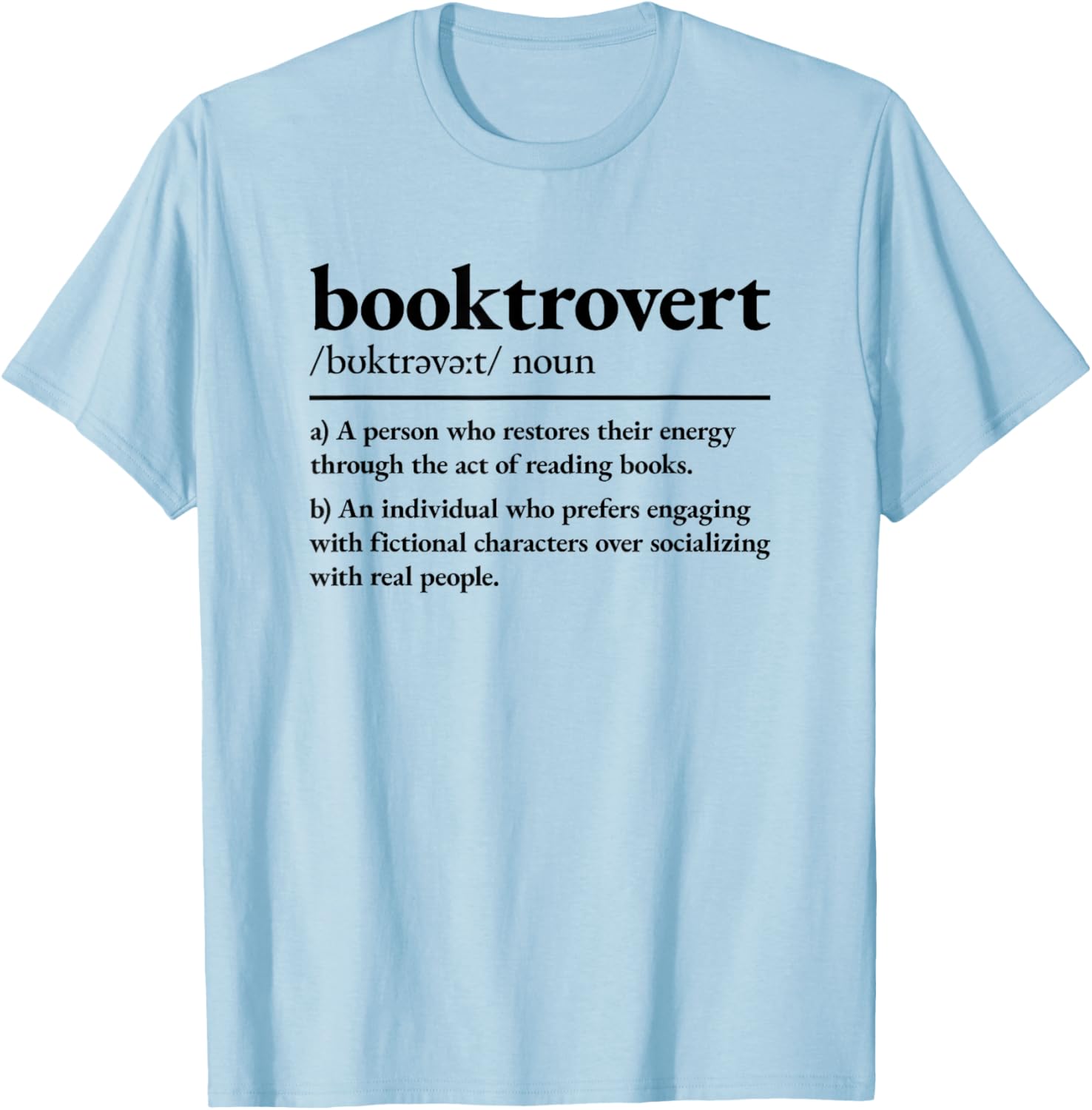 Booktrovert T-Shirt - T-Shirt | Light Blue